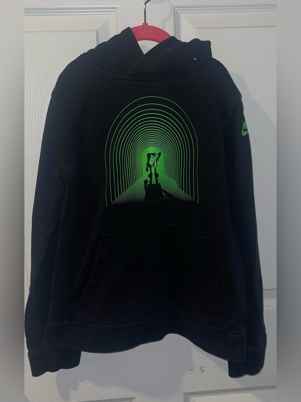Nike youth large boys black green hoodie